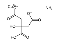 ammonium copper(2+) 2-hydroxypropane-1,2,3-tricarboxylate结构式