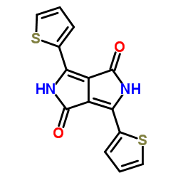 3,6-二(2-噻吩基)-2,5-二氢吡咯并[3,4-c]吡咯-1,4-二酮结构式