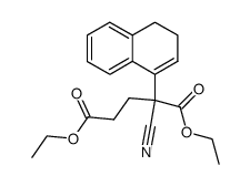 2-cyano-2-(3,4-dihydro-[1]naphthyl)-glutaric acid diethyl ester Structure