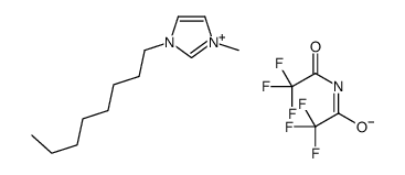 1-辛基-3-甲基咪唑双(三氟甲烷磺酰)亚胺盐结构式