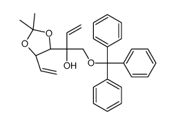 (R)-2-((4S,5S)-2,2-dimethyl-5-vinyl-1,3-dioxolan-4-yl)-1-(trityloxy)but-3-en-2-ol structure