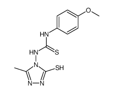 N1-(p-methoxyphenyl)-N3-(3-mercapto-5-methyl)-1,2,4-triazol-4-yl thiourea结构式