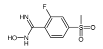 2-fluoro-N'-hydroxy-4-methylsulfonylbenzenecarboximidamide结构式