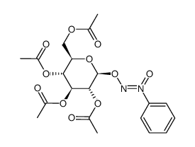 1-(2,3,4,6-tetra-O-acetyl-β-D-glucopyranosyloxy)-2-phenyldiazene-2-oxide结构式