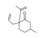 5-methyl-2-prop-1-en-2-yl-2-prop-2-enylcyclohexan-1-one Structure