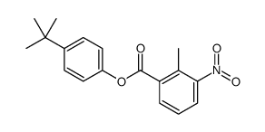 Benzoic acid, 2-methyl-3-nitro-, 4-(1,1-dimethylethyl)phenyl ester Structure