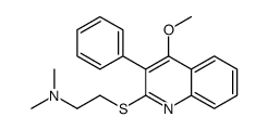 2-(4-methoxy-3-phenylquinolin-2-yl)sulfanyl-N,N-dimethylethanamine结构式