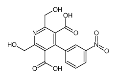 2,6-bis(hydroxymethyl)-4-(3-nitrophenyl)pyridine-3,5-dicarboxylic acid Structure