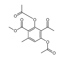 methyl 3-acetyl-2,4-diacetyloxy-6-methylbenzoate Structure