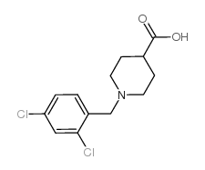 1-[(2,4-二氯苯基)甲基]-4-哌啶甲酸结构式