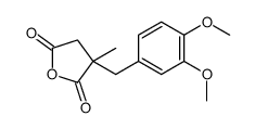 3-[(3,4-dimethoxyphenyl)methyl]-3-methyloxolane-2,5-dione结构式