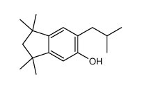 1,1,3,3-tetramethyl-6-(2-methylpropyl)-2H-inden-5-ol结构式