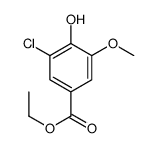 3-氯-4-羟基-5-甲氧基苯甲酸乙酯结构式
