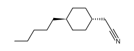 trans-4-pentylcyclohexylacetonitrile Structure