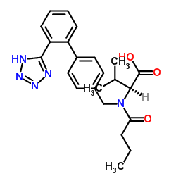 2-四唑联苯-4-氨基(丁酰基)-N-1'-异丙基乙酸结构式