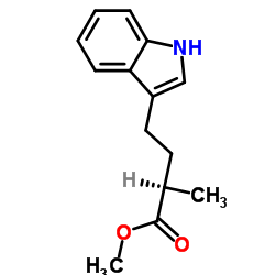 Methyl (2R)-4-(1H-indol-3-yl)-2-methylbutanoate structure