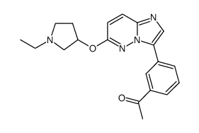 1-{3-[6-(1-ethyl-pyrrolidin-3-yloxy)-imidazo[1,2-b]pyridazin-3-yl]-phenyl}-ethanone Structure
