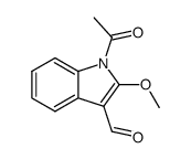 1-acetyl-2-methoxy-indole-3-carbaldehyde结构式