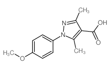 1-(4-METHOXYPHENYL)-3,5-DIMETHYL-1H-PYRAZOLE-4-CARBOXYLIC ACID结构式