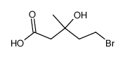 5-bromo-3-hydroxy-3-methylpentanoic acid结构式
