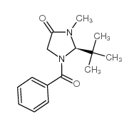 (2R)-(-)-1-苯甲酰基-2-叔丁基-3-甲基-4-咪唑啉酮结构式