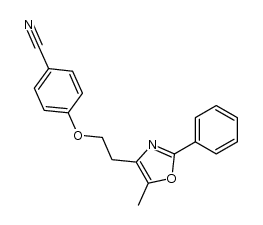 4-[2-(5-methyl-2-phenyl-4-oxazolyl)ethoxy]benzonitrile结构式