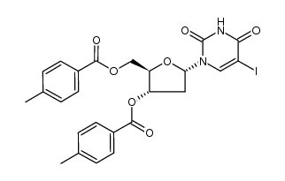 3',5'-di-O-(p-toluoyl)-5-iodo-α-2'-desoxyuridine Structure