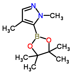 1,4-二甲基-5-(4,4,5,5-四甲基-1,3,2-二噁硼烷-2-基)-1H-吡唑结构式