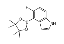5-氟-4-(四甲基-1,3,2-二氧杂硼烷-2-基)-1H-吲哚结构式