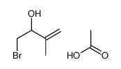 acetic acid,1-bromo-3-methylbut-3-en-2-ol结构式