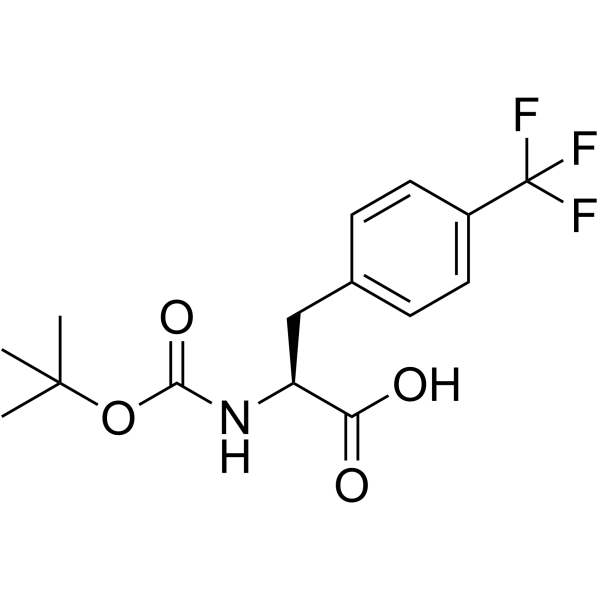 BOC-L-4-三氟甲基苯丙氨酸结构式