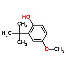 2-tert-Butyl-4-methoxyphenol structure
