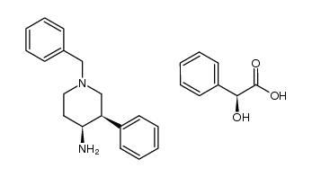 (3R,4S)-(+)-4-amino-1-benzyl-3-phenylpiperidinium (S)-mandelate结构式