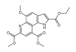 7,9-DIMETHOXYCARBONYL-2-ETHOXYCARBONYL-5-METHOXY-1H-PYRROLO-[2,3-F]QUINOLINE结构式