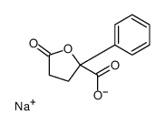 sodium,5-oxo-2-phenyloxolane-2-carboxylate Structure