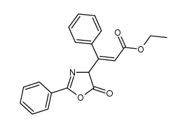 ethyl 3-(5-oxo-2-phenyl-4,5-dihydro-1,3-oxazol-4-yl)-3-phenylprop-2-enoate结构式