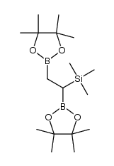 (1,2-bis(4,4,5,5-tetramethyl-1,3,2-dioxaborolan-2-yl)ethyl)trimethylsilane结构式
