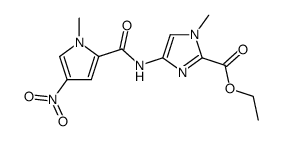 1-methyl-4-[(1-methyl-4-nitro-1H-pyrrole-2-carbonyl)-amino]-1H-imidazole-2-carboxylic acid ethyl ester Structure