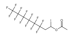 3,3,4,4,5,5,6,6,7,7,8,8,8-tridecafluoro-1-iodooctyl acetate Structure