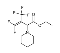 ethyl 4,4-difluoro-3-(trifluoromethyl)-2-(piperidino)but-3-enoate结构式