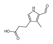 3-(5-formyl-4-methyl-1H-pyrrol-3-yl)propionic acid结构式