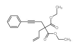 (3-苯基-2-丙炔基)丙二酸二乙酯结构式