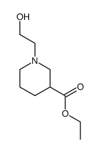 (+/-)-1-(2-hydroxyethyl)-3-piperidinecarboxylic acid ethyl ester结构式