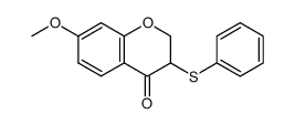 7-methoxy-3-phenylthio-2,3-dihydro-(4H)-benzopyran-4-one结构式