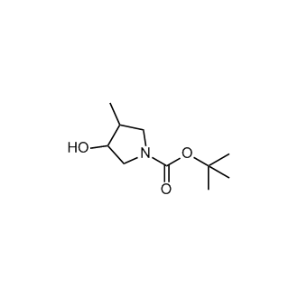 3-羟基-4-甲基吡咯烷-1-羧酸叔丁酯结构式