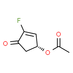 2-Cyclopenten-1-one,4-(acetyloxy)-2-fluoro-,(R)-(9CI) Structure