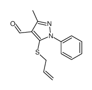 3-methyl-1-phenyl-5-prop-2-enylsulfanylpyrazole-4-carbaldehyde结构式