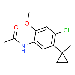 N- [4-氯-2-甲氧基-5-(1-甲基环丙基)苯基]乙酰胺结构式