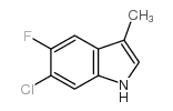 6-氯-5-氟-3-甲基吲哚结构式