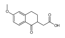 2-(6-甲氧基-1-氧亚基-1,2,3,4-四氢萘-2-基)乙酸结构式